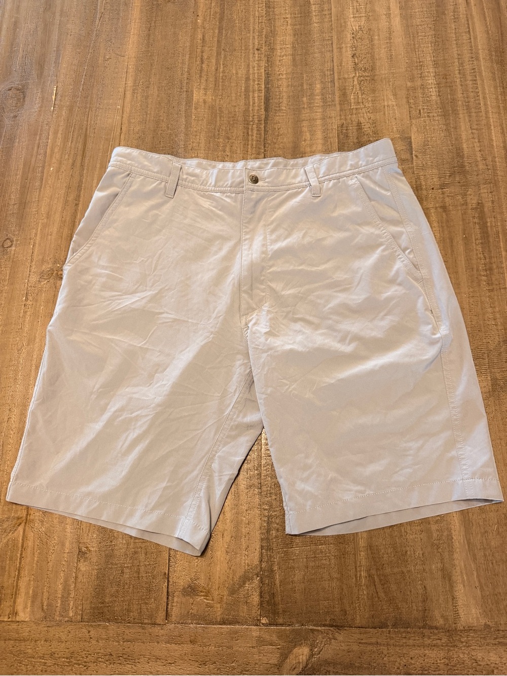 FootJoy Shorts Men's 34 Gray Lightweight Performance Stretch 9" Inseam Golf